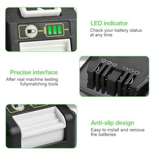 Powilling 6.5Ah 24V Compatible with Greenworks Battery 29842 29852 + Replacement 24V Greenworks Battery Charger for Greenworks 24 Volt and for Bissell Cleanview XR Pet Battery 4054