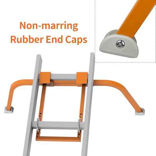 Ladder Stabilizer for Roof Gutter,Heavy Duty Steel Ladder Roof Hook Ladder Stabilizer with Wing Span/Wall Extension Ladder Accessory,Ladder Standoff Arms,Gutter Cleaning Tools