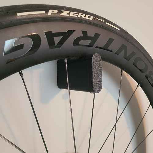 Cycling Wheel Wall Mount Custom Face Design ? Vertical Bike Wheel Storage Hanger for Road, Gravel, and MTB Wheels ? Carbon Rim Safe, Easy Installation, Made in Canada (Lines Diagonal Large)