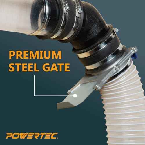 POWERTEC 70135-P4 4-Inch Aluminum Blast Gate for Dust Collector, Dust Collection Fittings, 4 PK