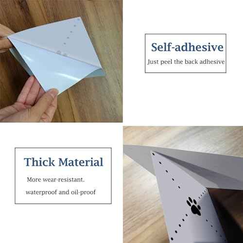 Peel & Stick Tile Stickers 12 PCS Self Adhesive Backsplash Decorative Wall Stickers for Kitchen Bathroom Tile Decals Waterproof & Removable 6" x 6" (Black Paw)