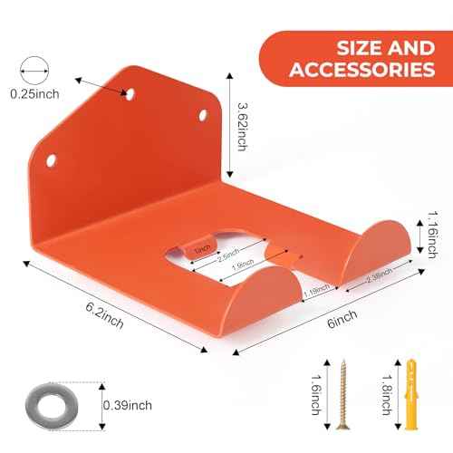 Garage Organizer Trimmer Rack, 2 Pack Heavy Duty Weed Eater Hanger Garage Storage, Wall Hanging Garden Power Tool Hanger Weedeater Rack
