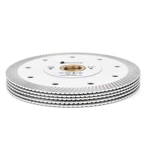 Casaverde 5pc/Lot Super Thin Tile Blade 4 1/2 inch Diamond Turbo Blade for Marble and Tiles