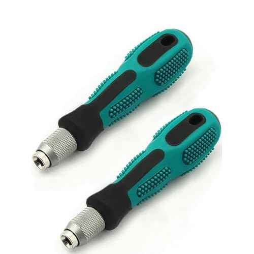 Bit Driver Handle,2 Pieces 1/4 inch Hex Quick Release Change Handle,6.35mm Hex Screwdriver Bit Holder Handle Set with Non-slip Handle Screwdriver Bit Holder