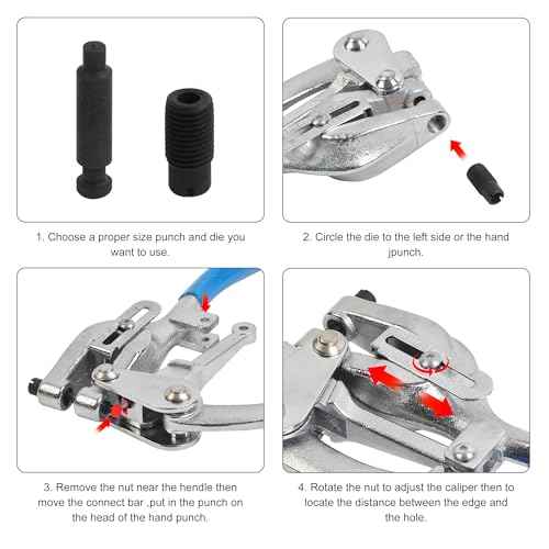 Power Punch Heavy Duty Hole Punch Set, Cr-V 3/32" x 9/32"