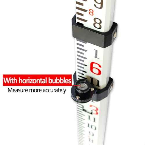 Grade Rod£¬16-Foot Aluminum Grade Rod - 10ths£¬Grade Stick,Grade Stick for Laser Level£¬Survey Rod£¬Grade Rods£¬Survey Pole£¬With Bubble Level, 5-Stage Telescopic£¬Double-Sided Scale Telescopic Leveling Rod