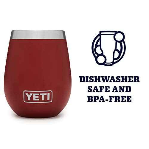 YETI Rambler 10 oz Wine Tumbler, Vacuum Insulated, Stainless Steel, NO LID
