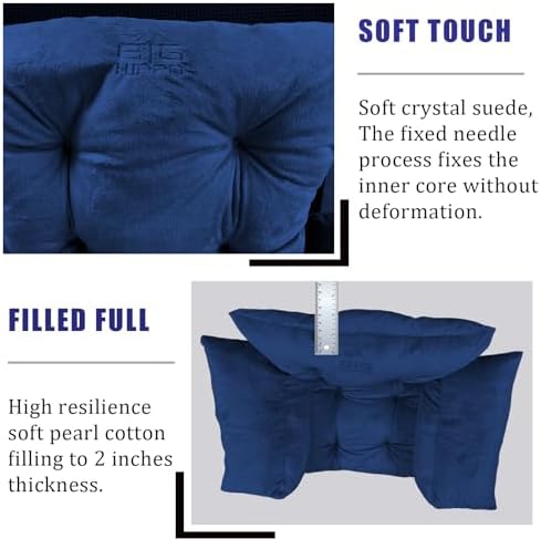 Big Hippo Wheelchair Seat Cushions, Comfortable Wheelchair Cushions for Pressure Relief, Soft Wheelchair Seat Cushions Pain Relief -17 ×17 Inches - Prussian Blue