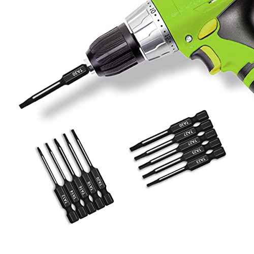 Triangle Bit Set (12 Pack - 2" and Extra Long 6") Magnetic Heads in The Following Triangle Screwdriver Sizes: TA14, TA18, TA20, TA23, TA27, & TA30