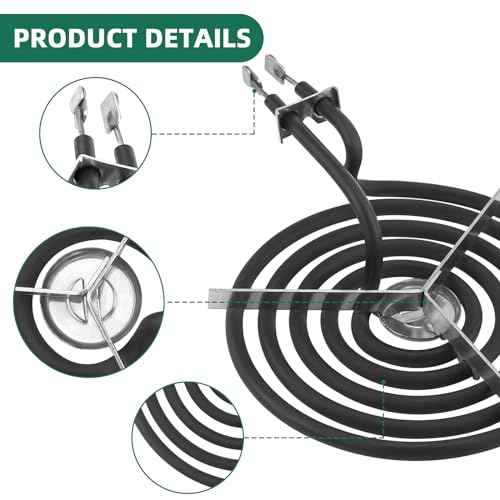 Electric Stove Burner Drip Pans WB31T10010(6") WB31T10011(8")+Electric Stove Burner Replacement WB30M1(6") and WB30M2(8") Compatible for G-E Hot-point Ken-more Electric Range by MIFLUS