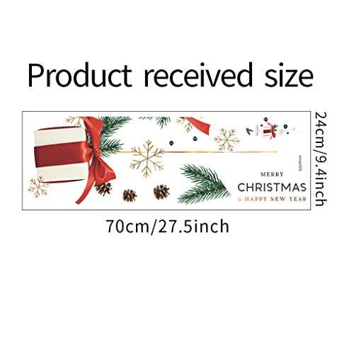BooDecal 25.8 x 33.4 inRemovable Merry Christmas and Happy New Year Gifts Boxes Ornaments Door Surprise Wall Art Vinyl Murals Wall Decals for Show Window Decorations Hanging Ornaments Stickers