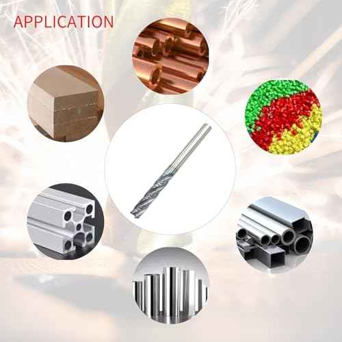3/8" Carbide End Mill, Extra Long, 4 Flute Solid Carbide Square End Mill, 4" Overall Length, Single End, Helix Angle: 30¡Æ, AlTiN Coated,3/8" Cutting Diameter,1-3/4" Length of Cut