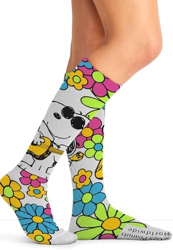 Cherokee Women's 10-15mmHg Compression Socks – Fun Print Knee Highs with Light Support, Soft Feel - PRINTSUPPORT