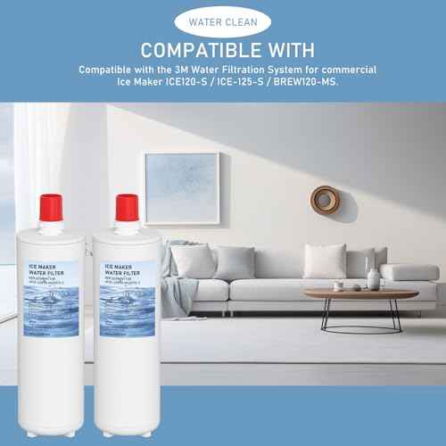 HF20-S HF20-MS HF25-S Water Filter Replacement Compatible with 3M High Flow Series Cartridge HF20-S, 5615103/HF20-MS, 5615109/HF25-S,5615203, Water Filtration System 2-Packs