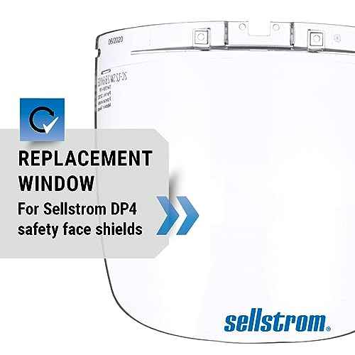 Sellstrom Replacement Window for Face Shield DP4 Multi-Purpose Safety Mask, Polycarbonate, Anti-Fog Coated, Clear Tinted, 12.125" W x 9" H x 0.060 T, ANSI Z87.1, S32100
