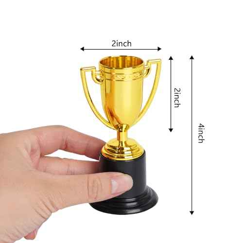 ZZYFGH Mini Gold Award Trophy Cup for Kids and Adults, 4 Inch Plastic Trophies for Sports, Party Favors, Tournaments, Competitions