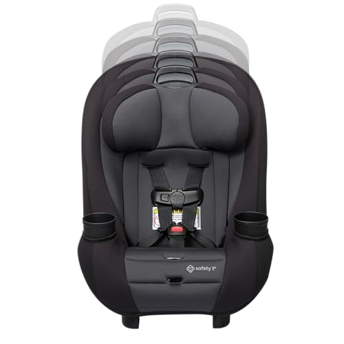 Safety 1st Ellaris 3-in-1 Convertible Car Seat, Slim Fit Design, Rear & Forward-Facing, 5-Position Headrest, 3-Across Fit, Travel-Friendly with Machine-Washable Seat Pad, Smokey Haze