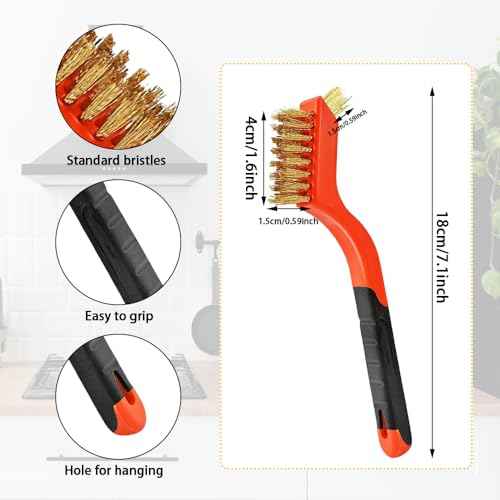 6Pcs Stainless Steel Wire Brushes, Wire Brushes for Cleaning Rust