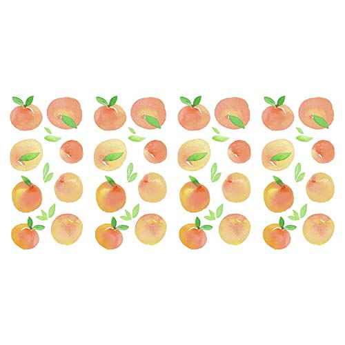 RoomMates RMK4583SCS Sweet Peaches Peel and Stick Wall Decals, Peach, Orange, Yellow, Green