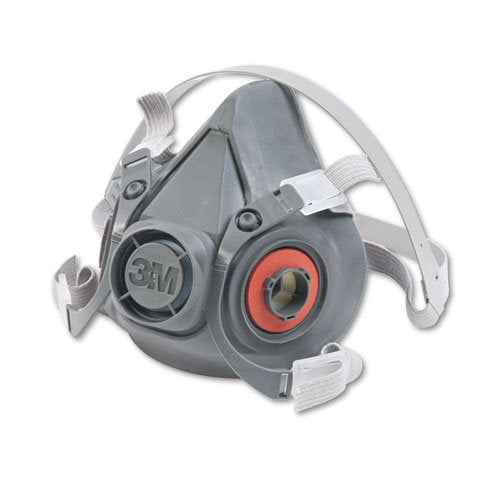 3M 6300 Large Face Piece For 6000 Series, Black/Grey