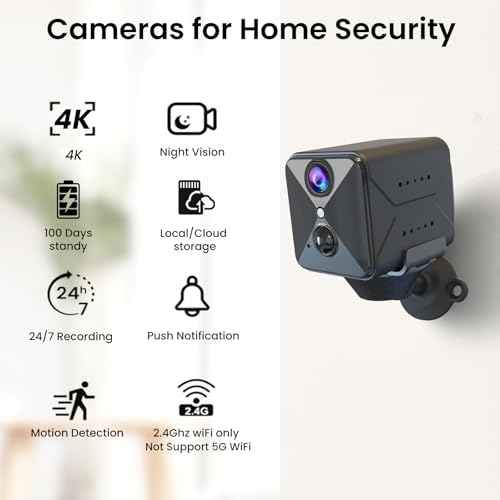 4K WiFi Hidden Camera with Free Cloud Storage, 120¡Æ Mini Spy Cam, Smart Motion Detection, Night Vision, Wireless Indoor Nanny Cam for Home Security