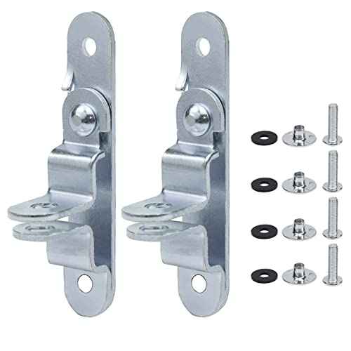 Cargo Trailer Door Latch Hasp Keeper for Ramp Padlock Race Bar Lock Handle Enclosed Car Hauler (Industrial Grade Steel, Comes with Screws and Waterproof Nuts)