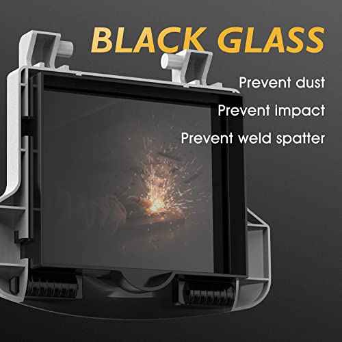 TOOLIOM Flip Front Welding Helmet Welding Mask with Flip Up Lens Welding Hood Shade-10 Black Welder Helmet for Stick MIG TIG