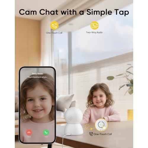 BoyKeep 2K Cameras for Home Security, 2-Pack Indoor Camera with Night Vision, Pet Camera Indoor with Phone App, Motion Detection, 2-Way Audio, Cloud/SD Card Storage, Compatible with Alexa