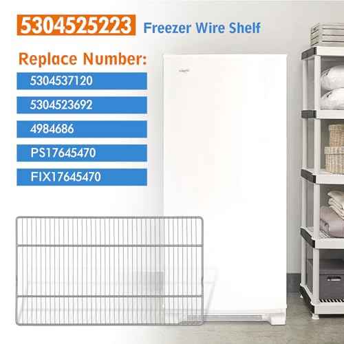 5304525223 Freezer Wire Shelf Compatible with Frigidaire Freezer, Replacement 5304523692 5304537120 4959449 AP6989895 PS16218721 EAP16218721