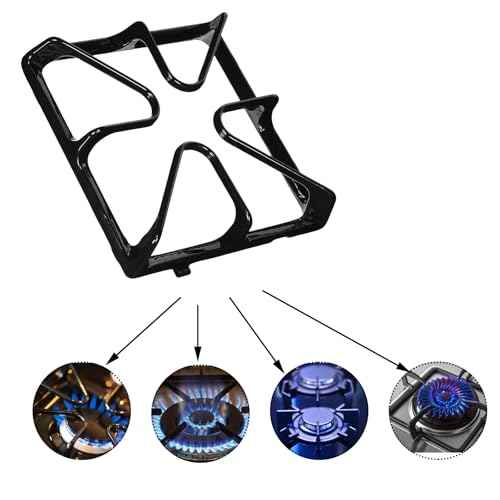 C0034 Cast Iron 4 Burner Grate, Stove Grates Replacement for GE Gas Range Oven Stove Top Surface Grate WB31K10034£¬WB31K10065, 8-1/2¡¯¡¯ x 8-1/2¡¯¡¯
