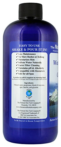 The Natural Hot Tub Company Water Treatment & Conditioner (16oz) – Natural Enzyme Spa Clarifier Softens Skin, Stabilizes pH & Keeps Water Clear for 3 Months – Eco Friendly Solution