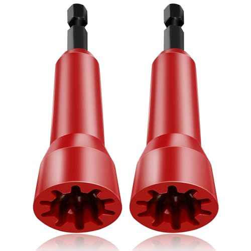 Wire Twister Tool, Twist Wire Connector Socket, Driver with 1/4" Chuck for electricians(2 Pack-red)