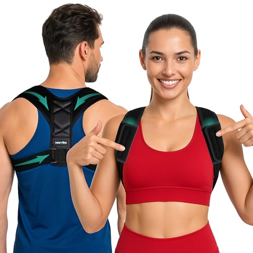 Posture Corrector for Women & Men - Fully Adjustable Back Brace Posture Corrector for Men & Women - Shoulder Brace - Back Straightener - Shoulder Support - Neck, Upper and Mid Spine Support