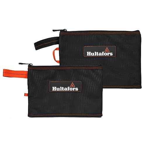 Hultafors Work Gear HT5102 Multi-Purpose Zippered Bags, Heavy Duty Ballistic Polyester Tool Carriers, Loop Closure to Hang on Tool Belts