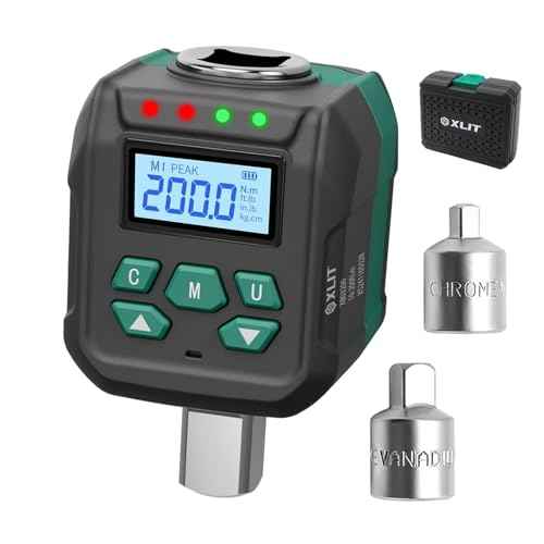 1/2¡° Digital Torque Adapter Set with Socket Adapters (1/4", 3/8") - ¡¾2% Accuracy, 7.4-147.5 ft-lb, Buzzer & LED Alerts, Working with Ratchet Wrench, Breaker Bar - For Automotive, Motorcycle & Car