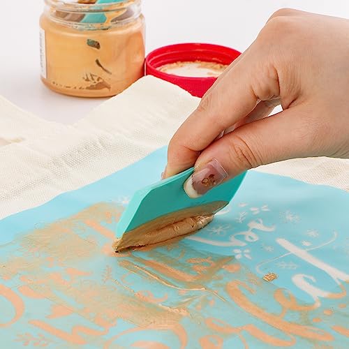 Briartw Happy Fall Pumpkins Silkscreen Stencil 8.5x11 Reusable Self-Adhesive Mesh Stencils Silk Screen Stencil Printing for Polymer Clay Home Decoration Printing on Wood Fabric Wall Cup Plate Glass
