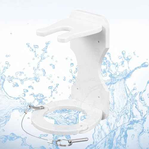 Boat Nylon Fire Extinguisher Bracket,Mounting Bracket with Quick Release Pin,Fire Extinguisher Brackets Compatible with Fire Extinguishers (White)