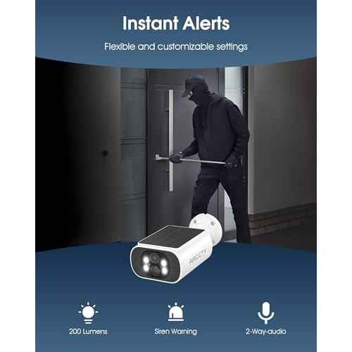 Solar Security Camera Outdoor Wireless, 4MP Battery Powered Home Surveillance Camera with Embedded Solar Panel, PIR Motion Sensor, 2.4G/5G Dual Band WiFi