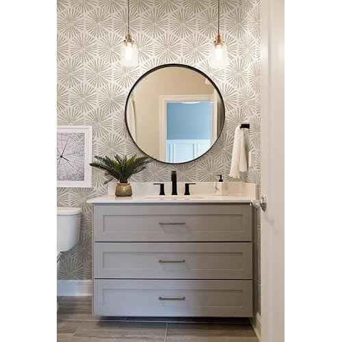 Safiyya 118"x17.3" Peel and Stick Wallpaper Boho Contact Paper Peel and Stick Wall Paper Modern Self Adhesive Removable Wallpaper Beige Geometric Wallpaper for Bedroom Covering Vinyl Rolls