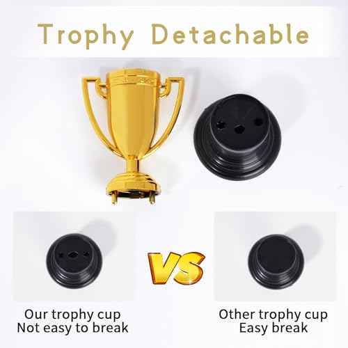 ZZYFGH Mini Gold Award Trophy Cup for Kids and Adults, 4 Inch Plastic Trophies for Sports, Party Favors, Tournaments, Competitions