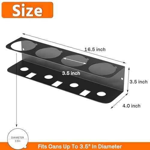 Ultrawall Spray Can Holder Rack, Wall Mounted Spray Bottle Holder, Garage Wall Mount Shelf, Utility Storage Rack, Tool Storage Rack