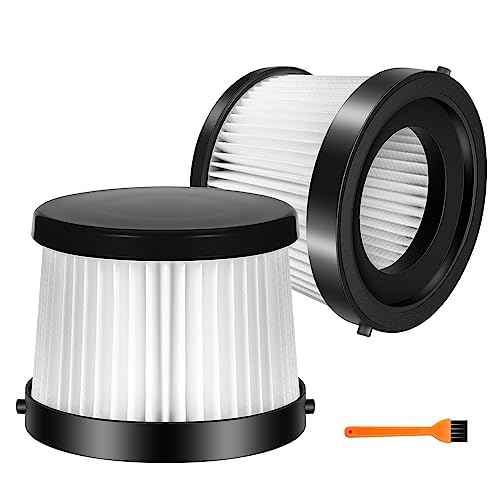 2 Packs DCV501HB Filter For DEWALT 20V Vacuum Cordless Handheld Vacuum, Part DCV5011H with Bonus Cleaning Brush