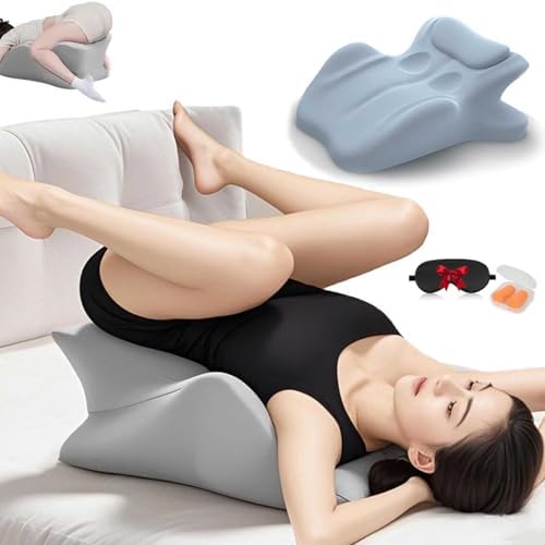 Arcova Sweet Spot Pillow, 27 Degree Couples Pillow for Couples Sweet Spot Intimacy Pillows, Maintains Perfect 27 Angle Every Time, Firm Foam That Wonât Shift, Waterproof & Washable Cover (Blue)