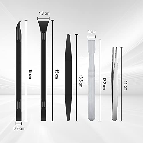 9 Pcs Plastic Scraper Crevice Cleaning Tool Ticket Scratcher Tool Carbon Fiber Non-scratch Scraper for Removing Stickers, Labels, Oil Stains, Food, Dirt