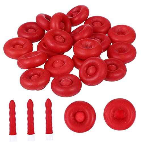 IMIKEYA 20pcs Nozzle Protective Cover Caulk Saving Caps Caulk Tip Covers Sealer Saver ing ing Sleeves Sealing Emulsion Red Glass Protective
