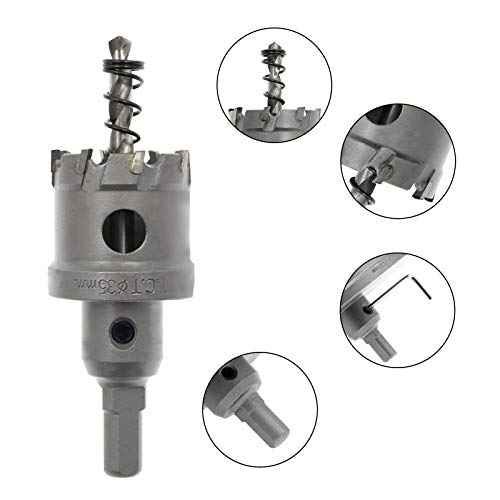 Hordion 1 3/8inch/35mm Carbide Hole Saw Cutter Drill Bit Tooth Tipped TCT Hole Cutter for Stainless Steel Sheet Metal Sheet Plastic FRP Board