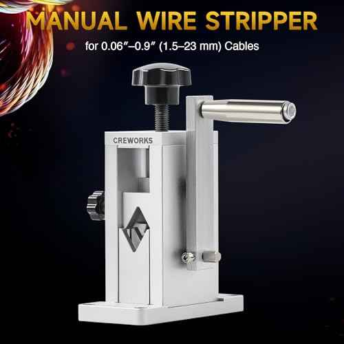 Manual Wire Stripper Machine with Adjustable Feed Hole, Portable Cable Wire Stripping Machine for 0.06"-0.09" Scrap Copper Wire Recycling, Copper Wire Stripper for Drill without Replacing Hole Plates