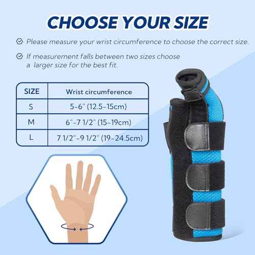 Boxer Fracture Splint, Ulnar Gutter Splint Right Hand, the 4th and 5th Metacarpal Finger Splint Hand Brace, Boxer Orthosis Hand & Wrist Brace for Women & Men, Left, M