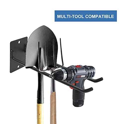 4PCS Garage Storage Hooks (Hook Length: 9.84"/25cm) Wall Mount Garage Storage Organizer Steel Hooks Application for Shovels, Rakes, Garage Tools, Garden Tool
