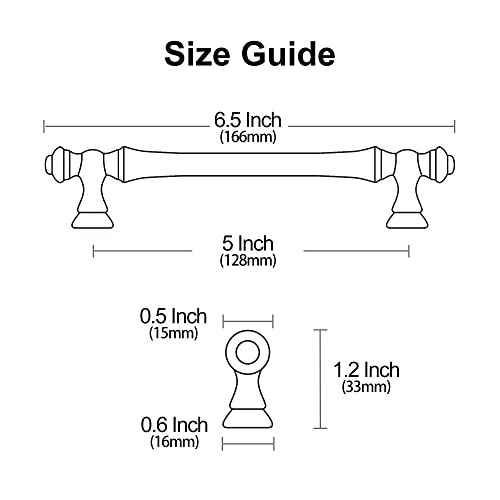 Alzassbg 10 Pack Polished Chrome Cabinet Pulls, 5 Inch(128mm) Hole Centers Morden Straight Kitchen Cabinet Handles AL3085CP